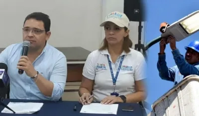 El alcalde Rafael Martínez hizo el anuncio de entregar el alumbrado a Essmar en rueda de prensa.