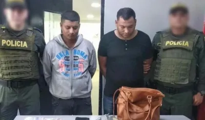 Los hombres fueron capturados tras persecución de la Policía. 
