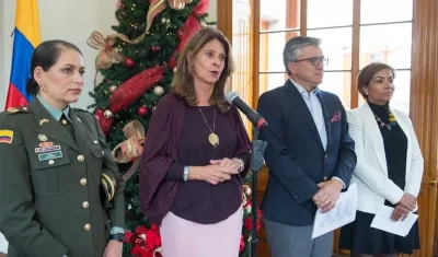 La Vicepresidenta Marta Lucía Ramírez y el Viceministro de Turismo, Juan Pablo Franky.