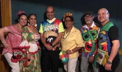 Pilar Santos, Marvel Jimeno, Padre Edgardo Bernales, Nancy Altamar, Jorge Bernales y Diego Ortiz.
