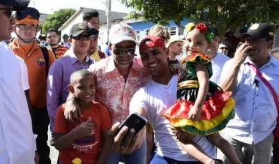 El alcalde Alejandro Char en el Carnaval del Suroccidente.