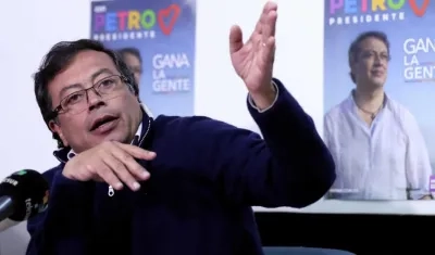 El precandidato presidencial colombiano Gustavo Petro