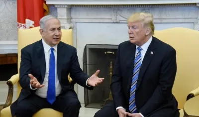 El primer ministro israelí, Benjamin Netanyahu junto a Donald Trump.