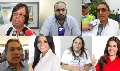 Los Representantes electos César Lorduy, José Amar, Modesto Aguilera, Armando Zabaraín, Karina Rojano, Martha Villalba y Jezmi Barraza.