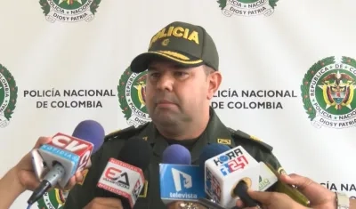Gelver Peña, comandante operativo de la Policía Metropolitana de Barranquilla.
