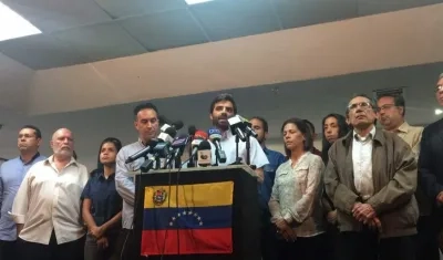 Representantes de la Frente Amplio Venezuela Libre.