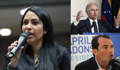 Delsa Solórzano, Antonio Ledezma,Tomás Guanipa.