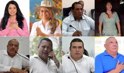 Los dirigentes políticos vinculados con la campaña electoral de Aida Merlano.