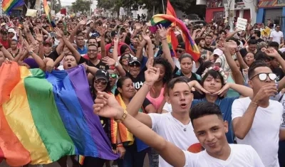 Concurrida estuvo la marcha de la comunidad LGBTI en Barranquilla.