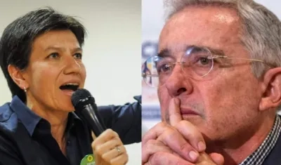 Claudia López y Álvaro Uribe Vélez. 