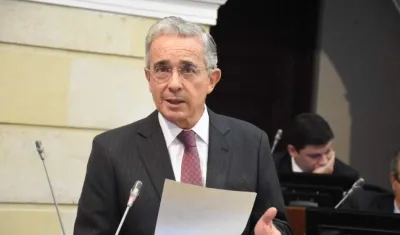 Álvaro Uribe, senador de Centro Democrático y expresidente de Colombia.
