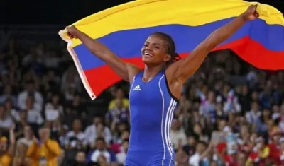 Jackeline Rentería, luchadora colombiana. 