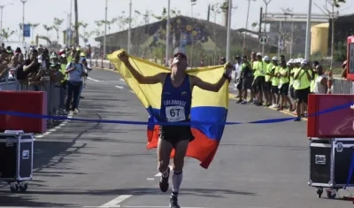 Jeison Suárez ganó la medalla de oro en maratón.