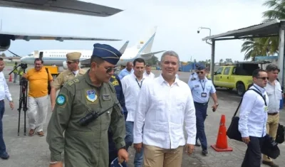 El Presidente Iván Duque llegó a San Andrés.