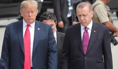 Donald Trump, presidente de Estados Unidos y su homólogo de Turquía, Recep Tayyip Erdogan.
