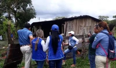 Casa donde fue hallado el oso descuartizado en Arauca.