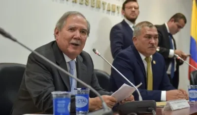 Guillermo Botero, ministro de Defensa, en un debate de control en la Comisión Segunda de la Cámara.