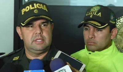 El teniente coronel Gelver Peña, comandante operativo de la Policía Metropolitana de Barranquilla.