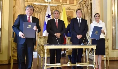 El acuerdo fue suscrito en Ciudad de Panamá por los cancilleres de los dos países, en presencia de los presidentes Iván Duque y Juan Carlos Varela.