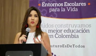 La Ministra de Educación, María Victoria Angulo.