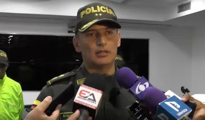 General Mariano Botero, comandante de la Policía Metropolitana de Barranquilla.