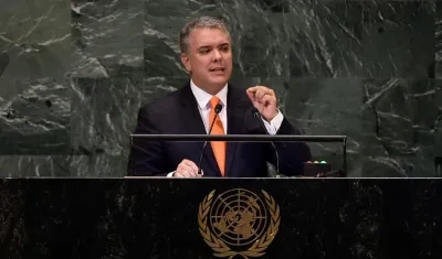 ván Duque, presidente de Colombia, en su intervención en las Naciones Unidas.