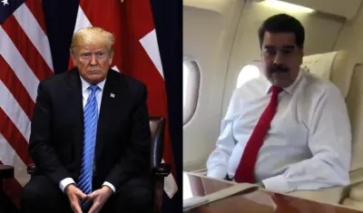 Donald Trump y Nicolás Maduro. 
