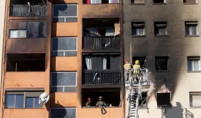 Voraz incendio en un edificio en España