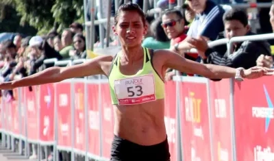 Angie Orejuela, atleta colombiana. 