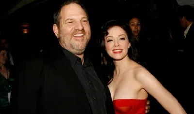 El productor Harvey Weinstein y la actriz Rose McGowan.