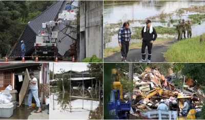 Las lluvias provocaron inundaciones en Chiba (este de Tokio) y otras áreas del centro del país.