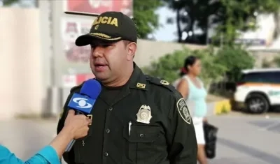 Yecid Peña, comandante operativo de la Policía Metropolitana de Barranquilla.