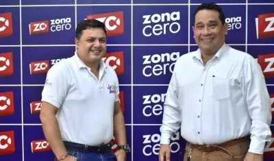 Federico Pérez y Luis Fuentes, durante su visita a Zona Cero.