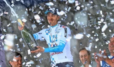 Winner Anacona ciclista del Movistar. 