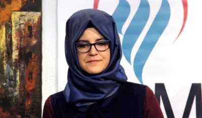 Hatice Cengiz, prometida del fallecido periodista Jamal Khashoggi.