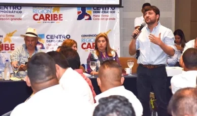 Jaime Pumarejo participando en la Convención Caribe del Centro Democrático.