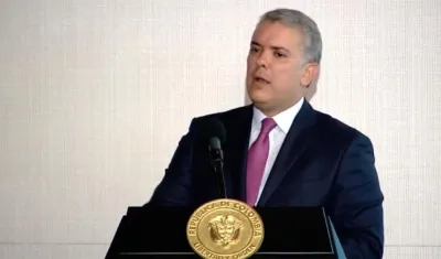 Iván Duque, Presidente de Colombia, durante su intervención en el Grupo de Lima.
