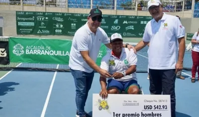 Eliécer Oquendo, tenista del Team Barranquilla. 