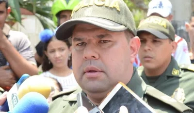 Teniente coronel Yecid Peña, comandante operativo de la Policía.