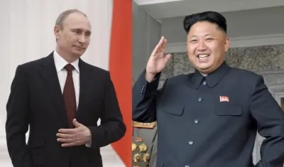 Vladimir Putin, líder ruso, y Kim Jong-un, líder norcoreano.