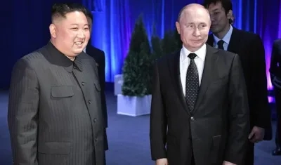Kim Jong-un y Vladimir Putin.