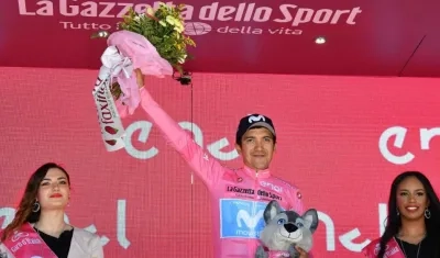 Richard Carapaz, ciclista ecuatoriano, campeón del Giro de Italia 2019. 