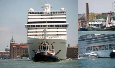 La colisión se produjo en el canal de la Giudecca, cuando el crucero de la compañía MSC, al parecer perdió el control cuando estaba atracando.