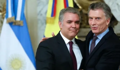 Iván Duque y Mauricio Macri, presidentes de Colombia y Argentina.