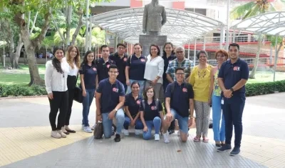 El grupo de estudiantes mexicanos.