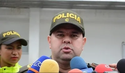 Teniente coronel Yecid Peña, comandante operativo de la Policía Metropolitana de Barranquilla.