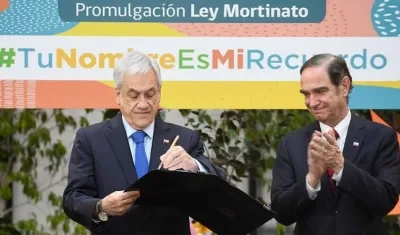 Sebastián Piñera promulgó la Ley Mortinato.