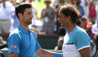 Novak Djokovic y Rafel Nadal.