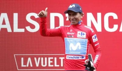 Nairo Quintana se vistió de líder en la Vuelta a España. 