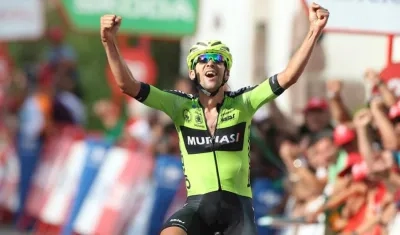 Mikel Urrutia, ganador de etapa. 